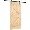 Slankios durys Natūrali ir juoda 95 x 210 cm