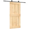 Slankios durys Natūrali ir juoda 95 x 210 cm