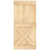 Slankios durys Natūrali ir juoda 95 x 210 cm