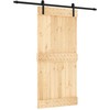 Slankios durys Natūrali ir juoda 95 x 210 cm
