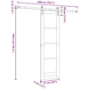 Slankios durys ORKDAL 61 x 198,5 cm Pušies medienos masyvas