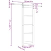 Slankios durys ORKDAL 73,5 x 211 cm Pušies medienos masyvas