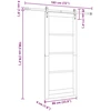 Slankios durys ORKDAL 86 x 198,5 cm Pušies medienos masyvas
