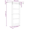Slankios durys ORKDAL 86 x 211 cm Pušies medienos masyvas