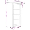 Slankios durys ORKDAL Natūrali ir Balta 86 x 211 cm