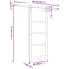 Slankios durys ORKDAL Natūrali ir Balta 83 x 211 cm