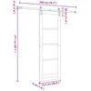 Slankios durys ORKDAL Natūrali ir Balta 73,5 x 211 cm