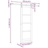 Slankios durys ORKDAL 73,5 x 211 cm Pušies medienos masyvas