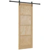 Slankios durys ORKDAL Natūrali ir juoda 83 x 232 cm