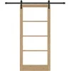 Slankios durys ORKDAL Natūrali ir juoda 93 x 202 cm
