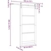 Slankios durys ORKDAL Natūrali ir juoda 93 x 202 cm
