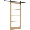 Slankios durys ORKDAL Natūrali ir juoda 93 x 202 cm