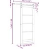 Slankios durys ORKDAL Balta 83 x 202 cm