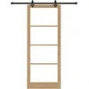 Slankios durys ORKDAL Natūrali ir juoda 93 x 232 cm