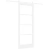 Slankios durys 83 x 211 cm Tvirtos pušies mediena ir stiklas