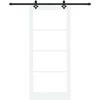 Slankios durys ORKDAL 93 x 211 cm Balta ir juoda