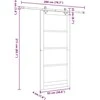 Slankios durys ORKDAL Balta ir juoda 93 x 211 cm