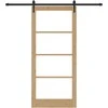 Slankios durys Natūrali ir juoda 93 x 211 cm