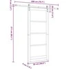 Slankios durys 93 x 211 cm Tvirtos pušies mediena ir stiklas
