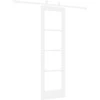 Slankios durys 61 x 198,5 cm Tvirtos pušies mediena ir stiklas
