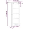Slankios durys Balta 83 x 202 cm