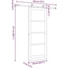 Slankios durys ORKDAL Balta ir juoda 83 x 211 cm