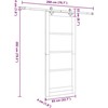 Slankios durys ORKDAL Balta ir juoda 83 x 202 cm