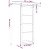 Slankios durys ORKDAL Natūrali ir juoda 93 x 232 cm