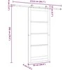 Slankios durys ORKDAL Balta 93 x 202 cm