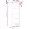 Slankios durys ORKDAL 83 x 211 cm Balta