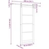 Slankios durys ORKDAL Balta ir juoda 93 x 232 cm