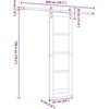 Slankios durys ORKDAL Balta ir juoda 61 x 198,5 cm