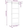 Slankios durys ORKDAL Balta ir juoda 93 x 232 cm