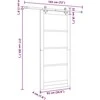Slankios durys Natūrali 93 x 211 cm