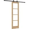 Slankios durys ORKDAL 61 x 198,5 cm Natūrali ir juoda