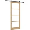 Slankios durys ORKDAL Natūrali ir juoda 93 x 232 cm