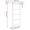 Slankios durys ORKDAL Natūrali 93 x 232 cm
