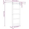 Slankios durys ORKDAL Balta 83 x 202 cm