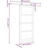 Slankios durys ORKDAL 93 x 211 cm Natūrali
