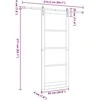 Slankios durys ORKDAL Balta 93 x 232 cm