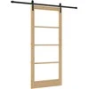 Slankios durys ORKDAL Natūrali ir juoda 93 x 211 cm