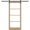 Slankios durys ORKDAL Natūrali ir juoda 93 x 211 cm