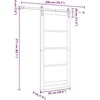 Slankios durys ORKDAL Balta ir juoda 93 x 211 cm