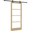 Slankios durys ORKDAL Natūrali ir juoda 93 x 211 cm