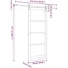 Slankios durys ORKDAL 93 x 232 cm Balta