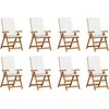 Sodo Kėdė 8 pcs Ruda ir balta 57 x 71.5 x 104 cm