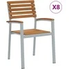 Sodo Kėdė 8 pcs Ruda 56 x 57 x 87 cm Kietos akacijos mediena