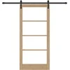 Slankios durys ORKDAL Natūrali ir juoda 93 x 202 cm
