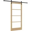Slankios durys ORKDAL Natūrali ir juoda 93 x 202 cm