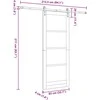 Slankios durys ORKDAL Balta 83 x 211 cm